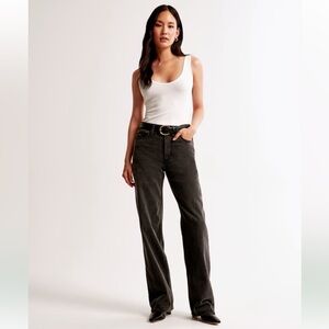 Abercrombie & Fitch The Loose High Rise Jean in Washed Black